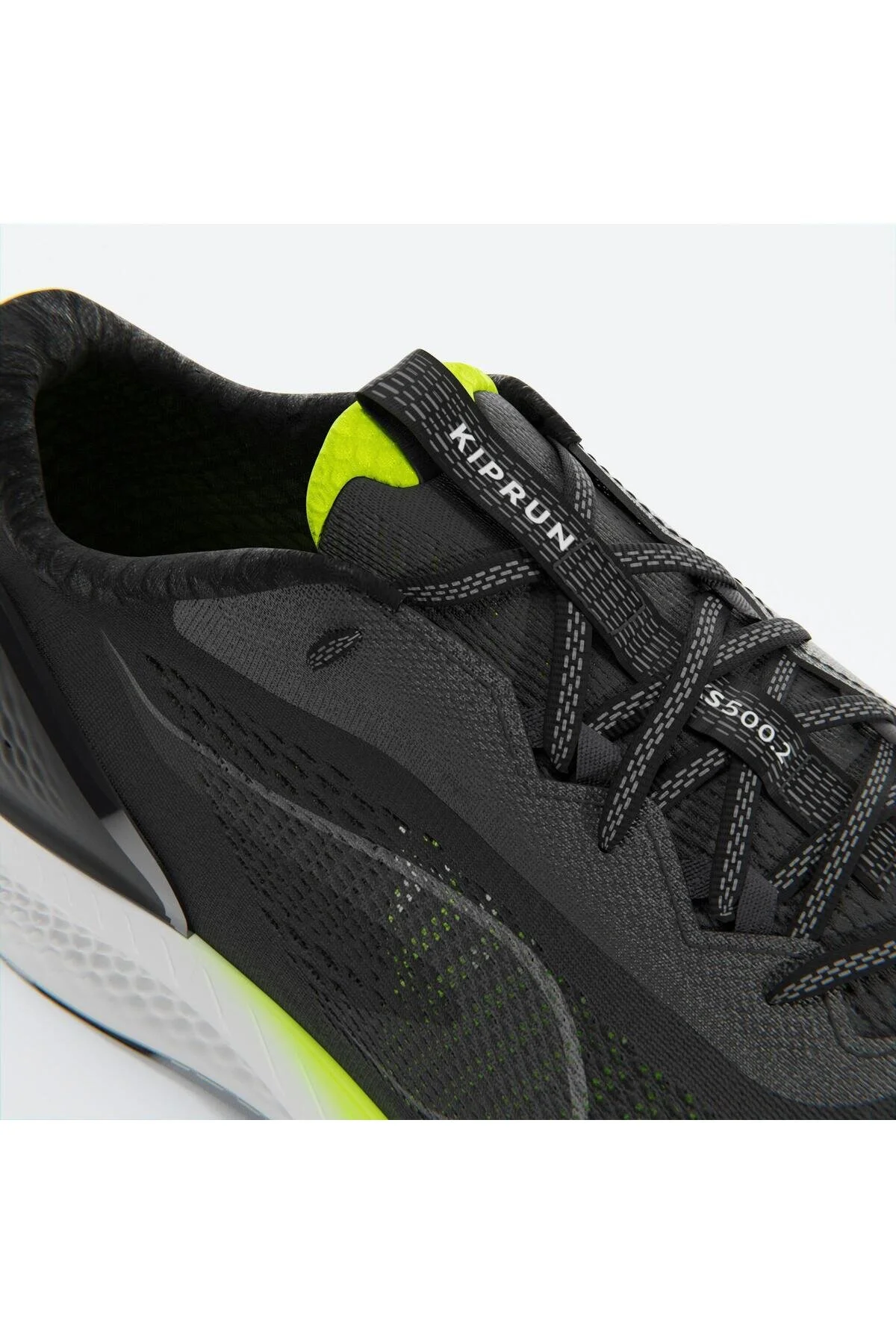 کفش مردانه رانینگ سیاه زرد Kiprun 2 دکتلون Decathlon