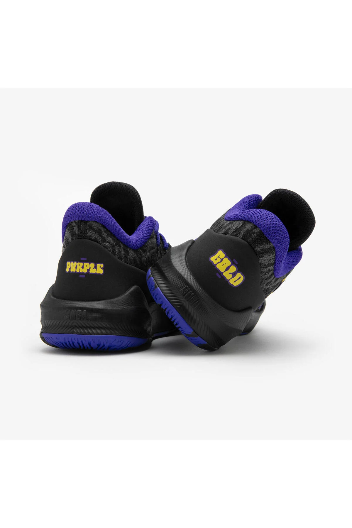 کفش دخترانه پسرانه یونیسکس ورزشی سیاه ان Nba Lakers Fast 900 Low 1 بسکتبال دکتلون Decathlon