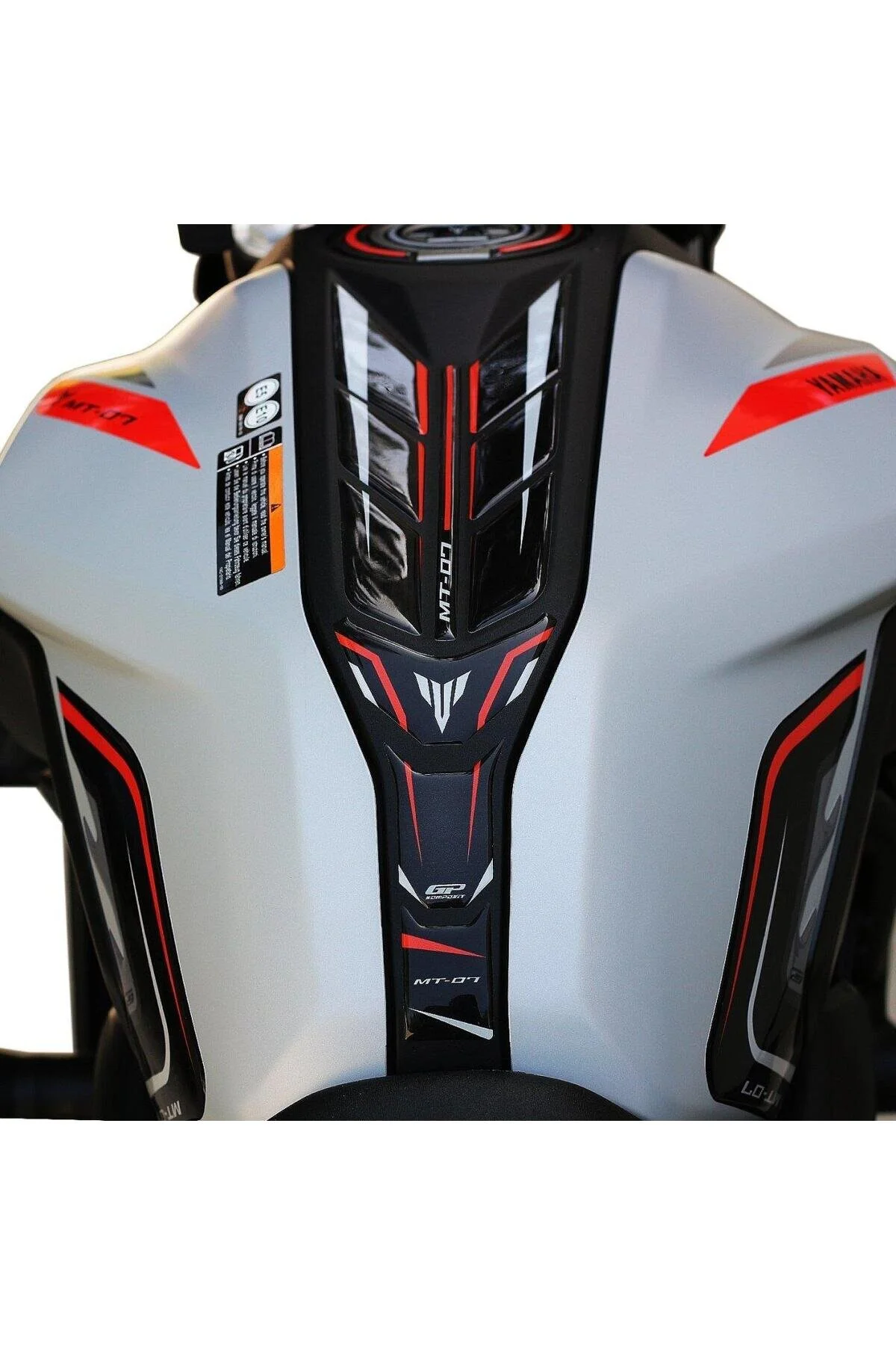 محافظ باک و برچسب زرد GP کامپوزیت YAMAHA MT 07 2018 2020 مجموعه تانک سازگار GP KOMPOZİT