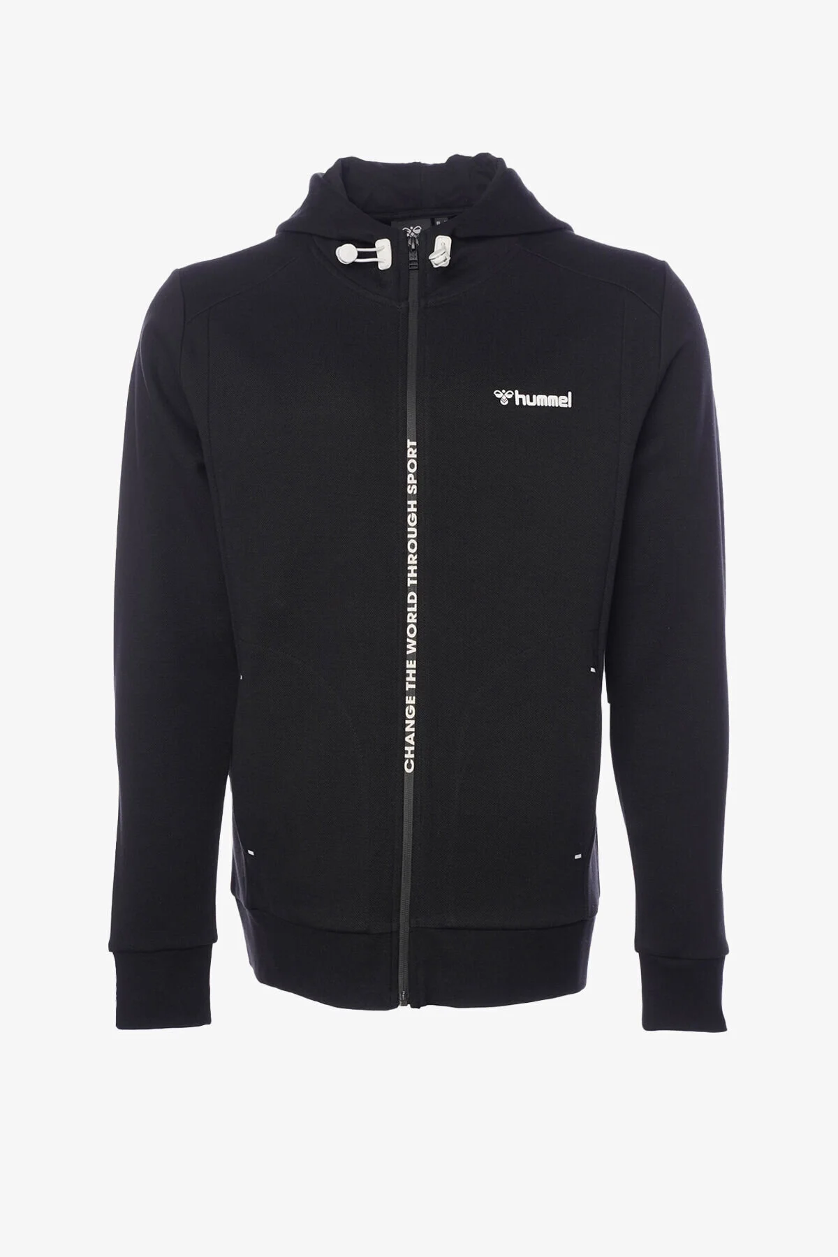 سویشرت ورزشی مشکی مردانه پیراهن با هودر Zipper Hmlgensen سیاه هومل hummel