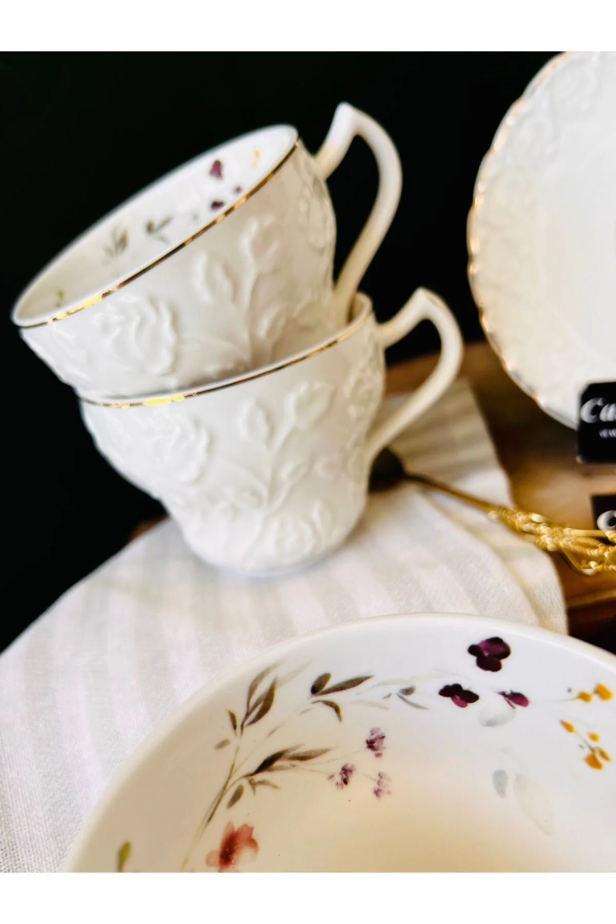 فنجان چای چند رنگ لیدیا 6 Person لوکس چینی Nescafe  CASA DE BELLA