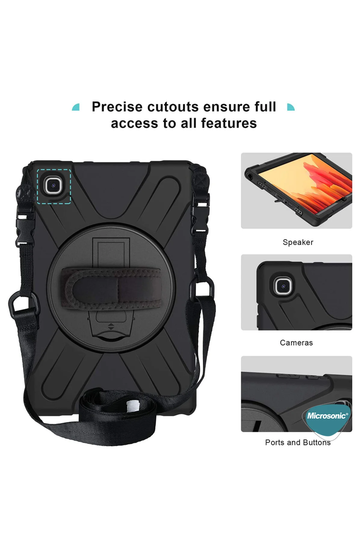 کاور تبلت SAMSUNG GALAXY TAB S10 FE PLUS CASE HEAVY DEFENDER مشکی Microsonic