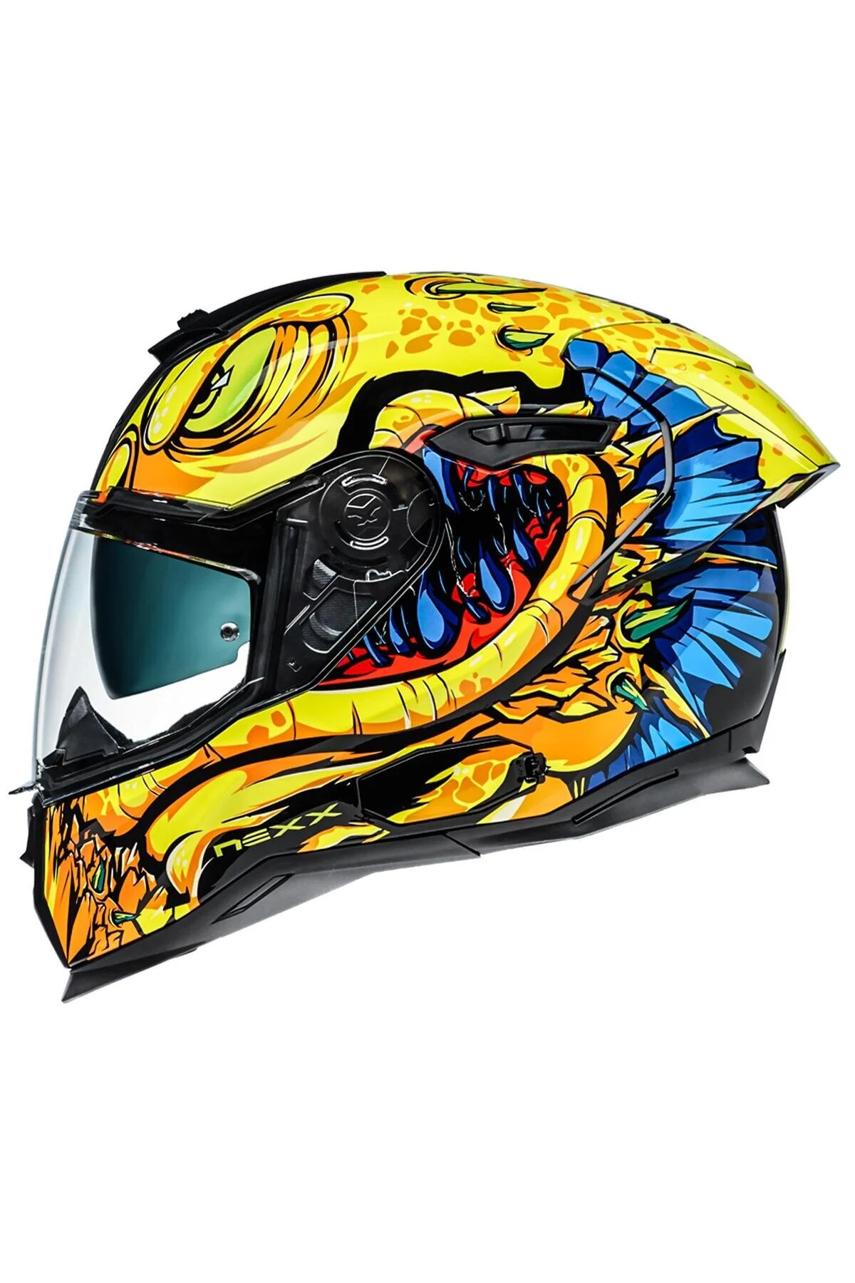 کلاه کاسکت موتورسیکلت آبی Sx100R برادران زرد نکس Nexx