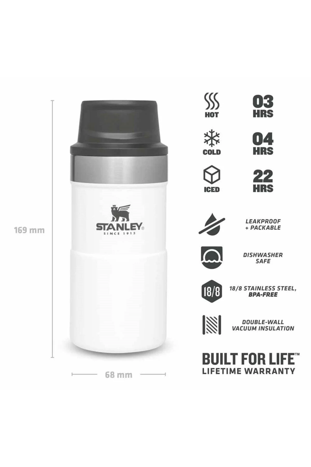 فلاسک فنجان قمقمه یونیسکس THE TRIGGER ACTION TRAVEL LIG 0.25L 8.5OZ اورجینال Stanley