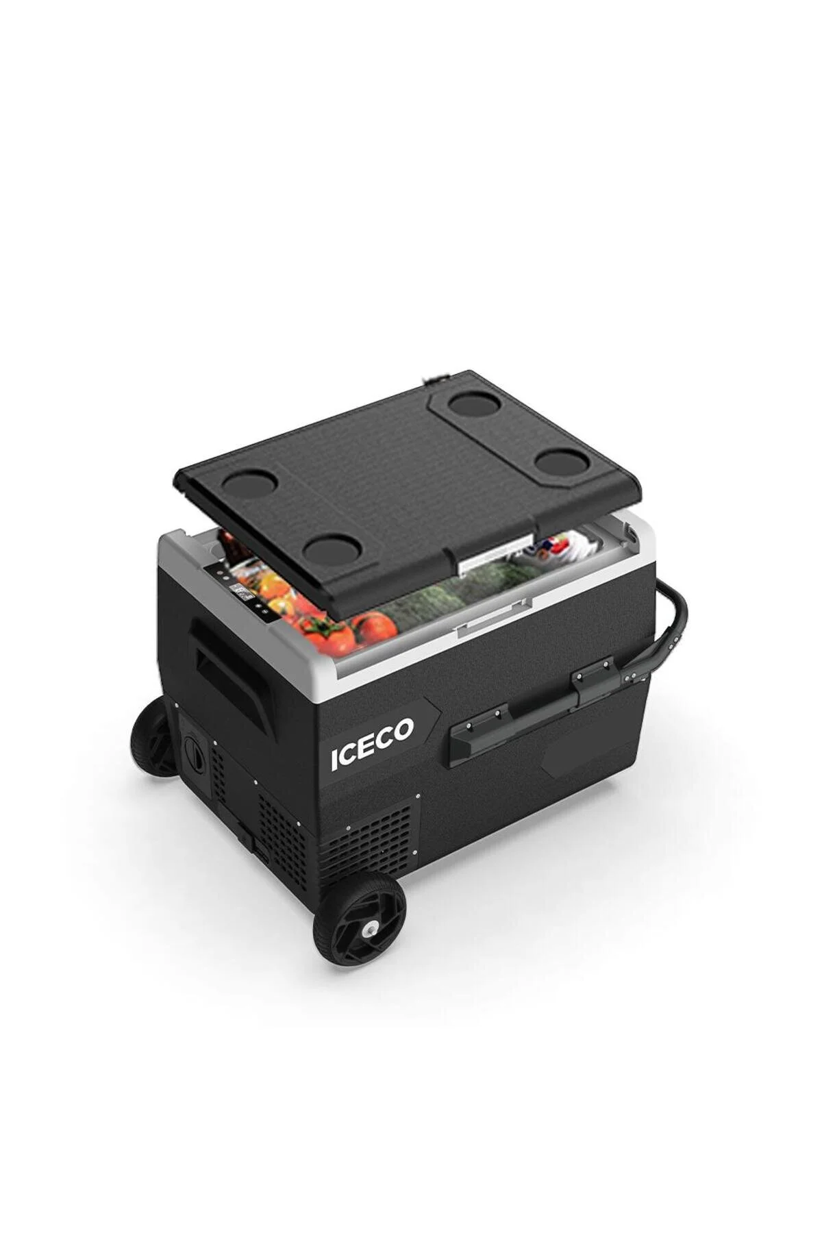 یخچال خودرو K65S 12 24VOLT 65LT BATTERY WIRED COMPRESSOR WHEEL OUTDOOR AUTO فریزر ICECO