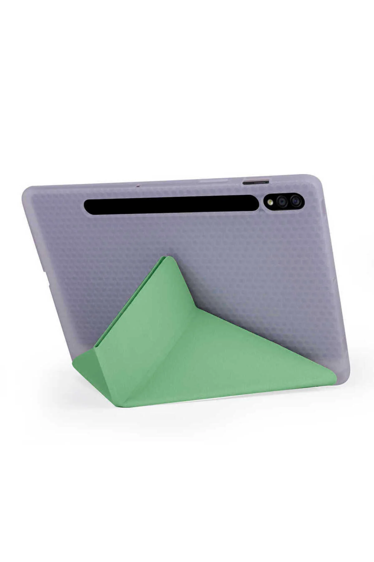 کاور تبلت قاب پایه تاشو ZORE TRI سازگار با GALAXY TAB S7 محفظه قلم رزگلد Genel Markalar