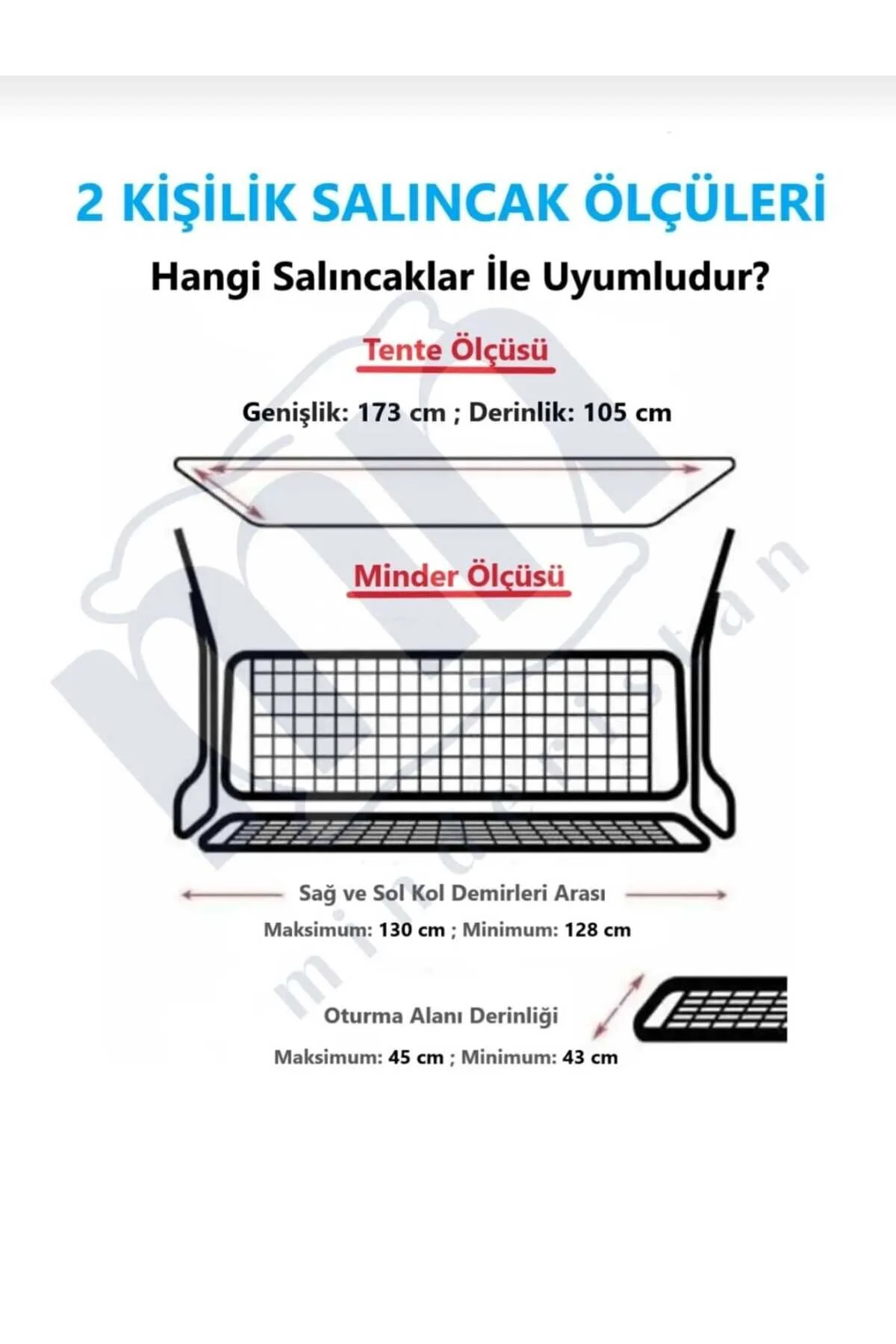 کوسن باغی SONGIZ SWING CUSHION SET LINKLE FARKR برای 2 PERONS SPONGELESS 130X45 Mor Minder