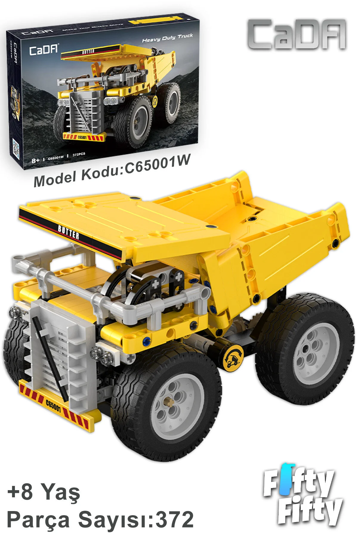 لگو و اسباب بازی های ساخت محور ست ساز CADA CONSTRUCTION EQUIPMENT SERIES TRUCK C65001W 372 PIECES از ترکیه Vagonlife