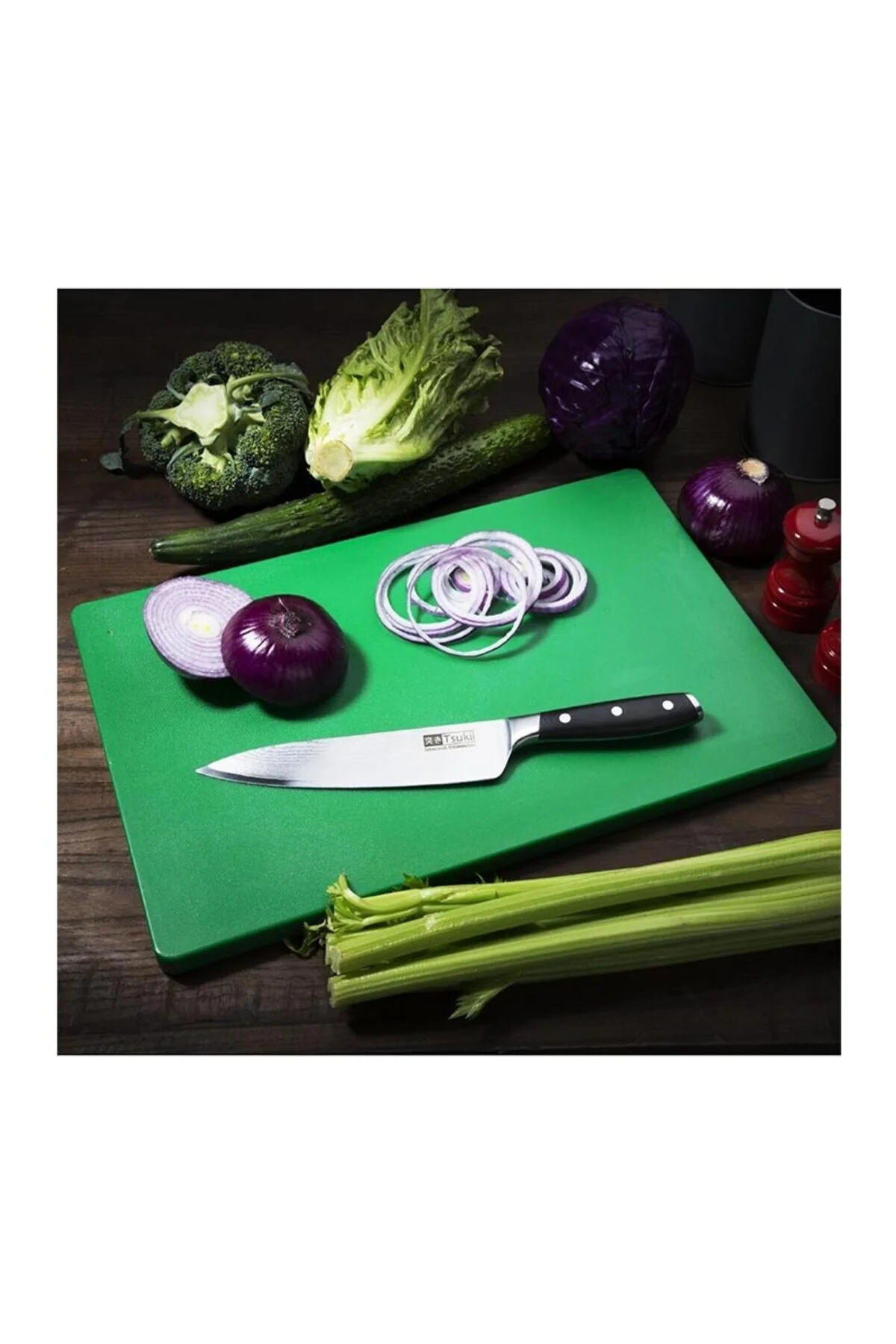 تخته برش سبز گوشت صفحه پلی اتیلن 50X30X4 سانتی متر 4788  Türkay
