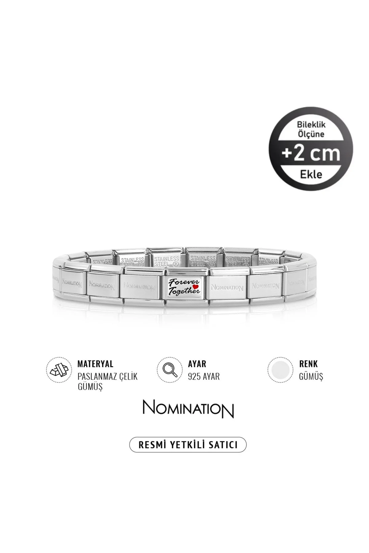 دستبند فولادی و نقره 925 ایتالیا مدل Forever Together برای همه NOMİNATİON