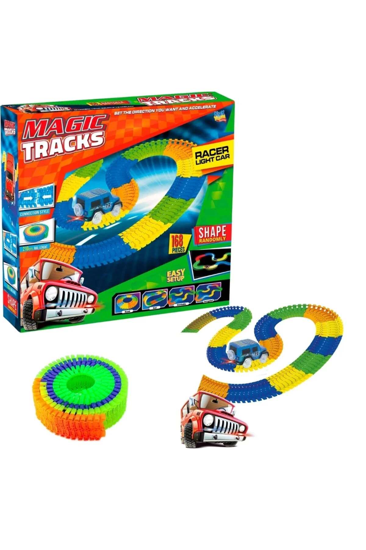 لگو و اسباب بازی های ساخت محور MAGIC TRACKS 168 PIECE RAIL VEHICLE TOY TRAIN COLORFUL TRACK مجموعه مسیر از ترکیه Doğan Oyuncak Dünyası