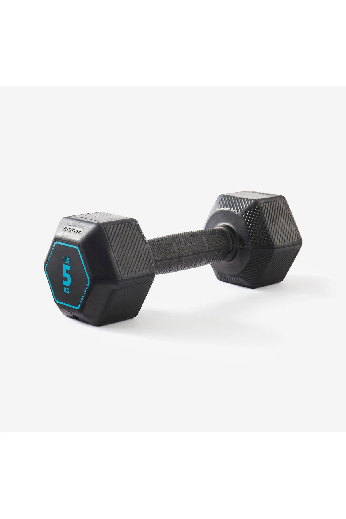 دمبل و صفحه وزنه مشکی 5 کیلوگرم آموزش متقابل دکتلون Decathlon