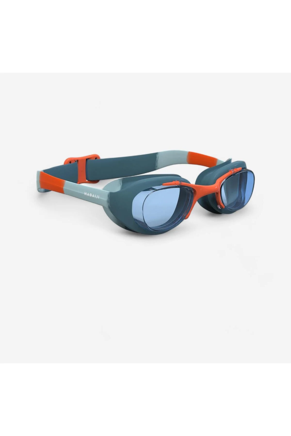 عینک شنا شناگر کودکان NABAIJI سبز نارنجی شفاف XBASE Decathlon