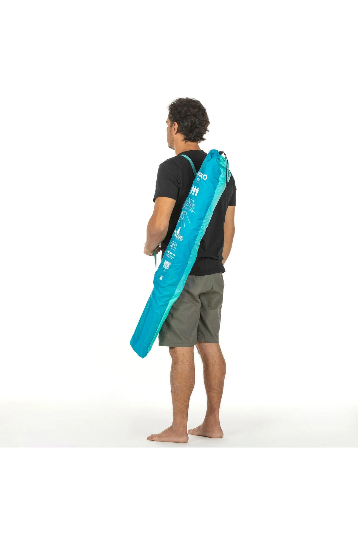 چتر آبی مردانه و زنانه ساحل سایه 3 نفر زرد 180 دکتلون Decathlon