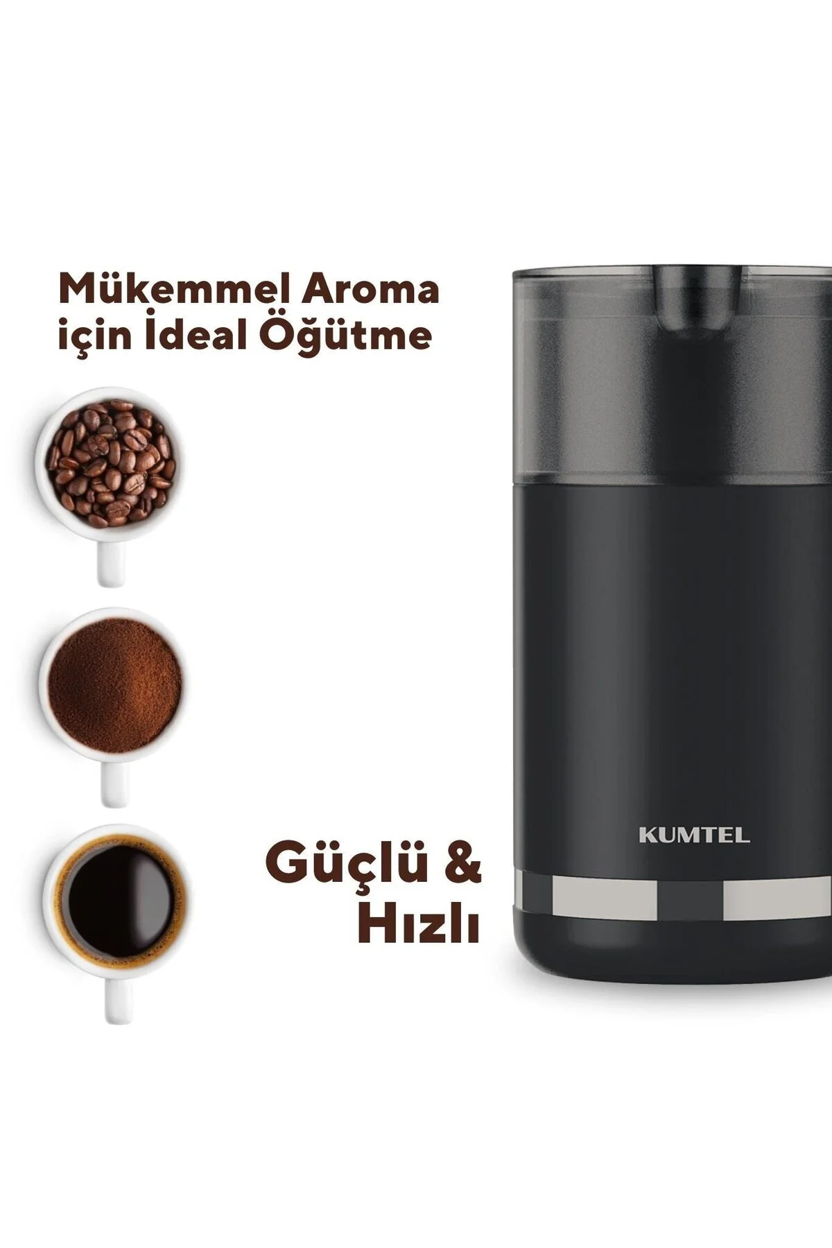 آسیاب قهوه الکترونیکی دستگاه برقی HCG 01 اورجینال KUMTEL