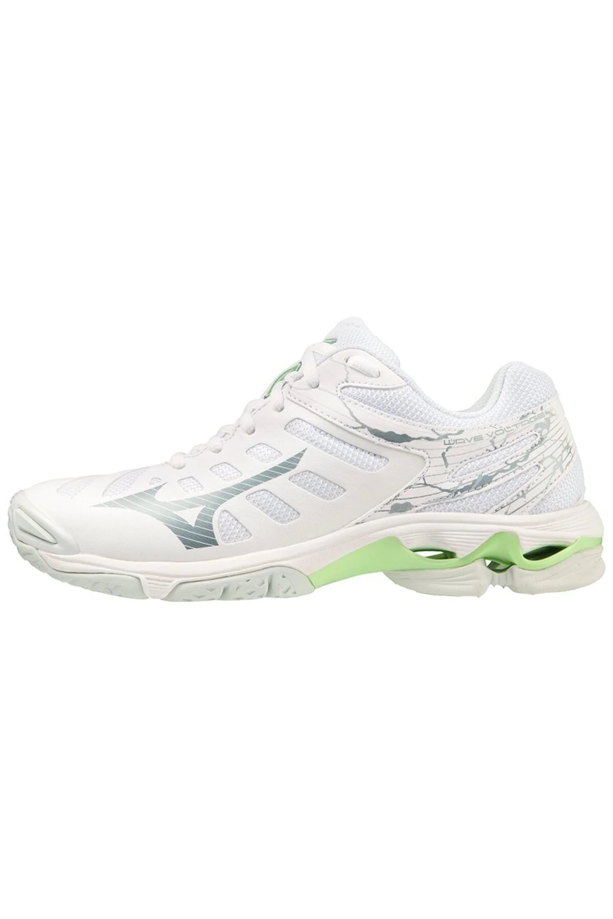 کفش والیبال سفید زنانه ولتاژ موج Mizuno