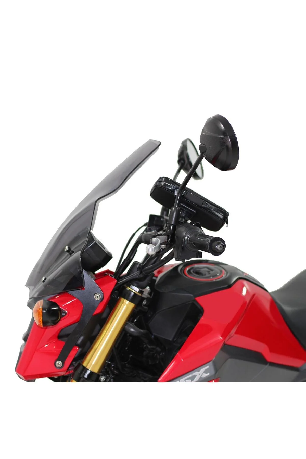 شیشه جلو موتورسیکلت مشکی GP کامپوزیت HONDA MSX125 2012 2018 44 سانتی متر سازگار GP KOMPOZİT