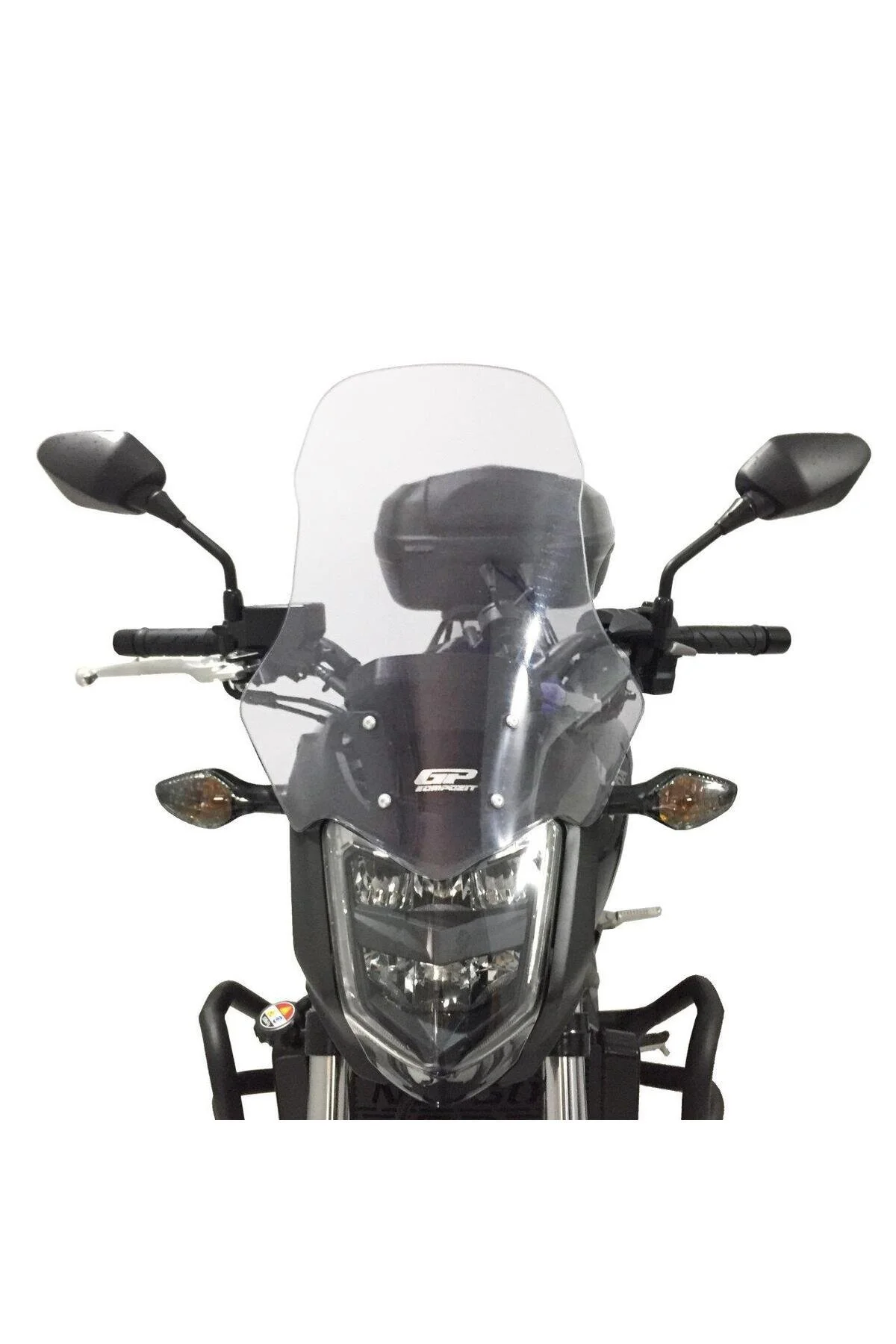 شیشه جلو موتورسیکلت GP کامپوزیت HONDA NC 700 S 750 2012 2020 شفاف صفحه ای سازگار 49 سانتی متر GP KOMPOZİT