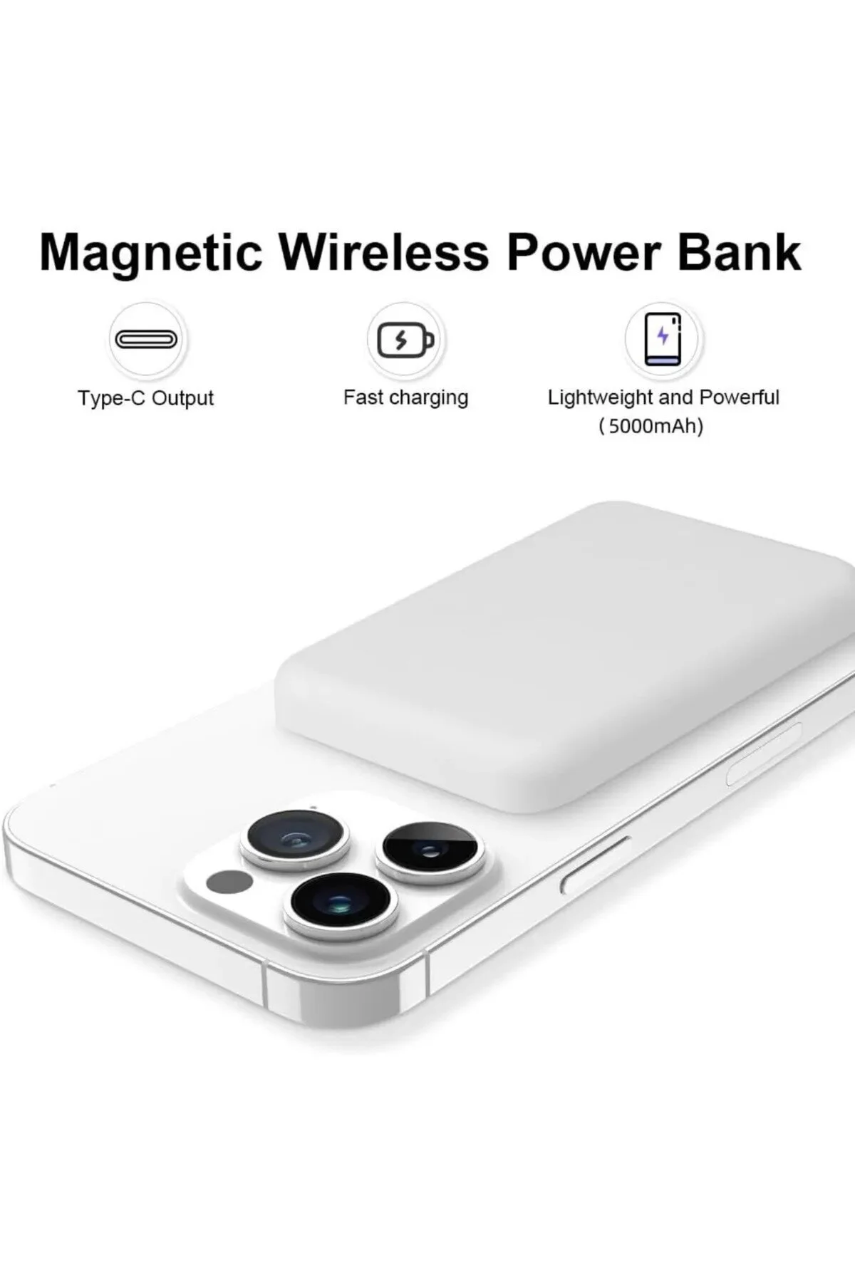 پاوربانک آیفون 11 12 13 14 15 16 PLUS PRO MAX سازگار با شارژر POWERBANK قابل حمل LaraThec
