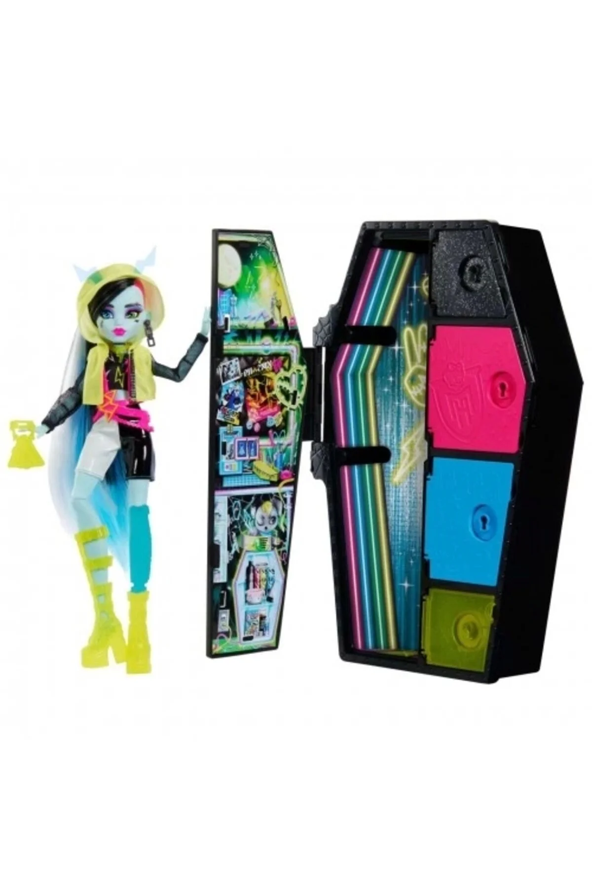 عروسک های مدل دوستان مرموز NEON 3 سری FRANKIE STEIN HNF79 MONSTER HIGH