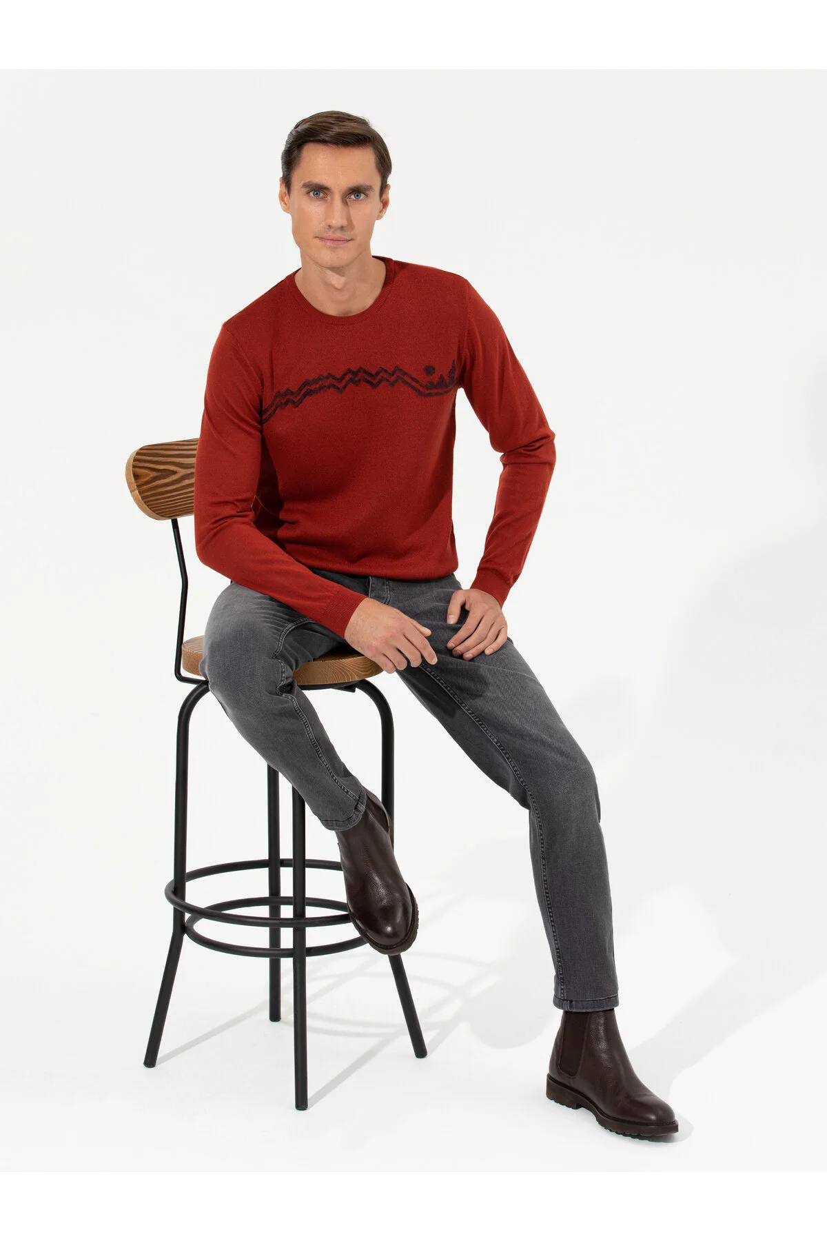 پلیور KIREMIT SLIM FIT BICYCLE YAKA KNITWEAR KAZAKH 50259268 VR031 کاشارل Cacharel