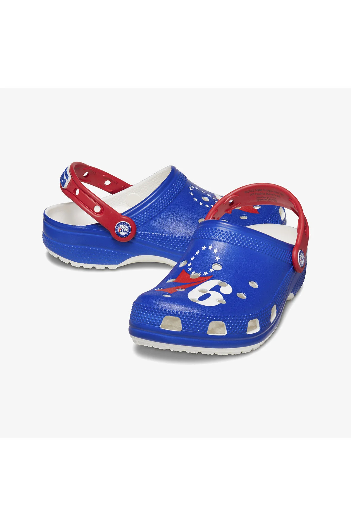 دمپایی مردانه سفید Nba فیلادلفیا کراکس Crocs