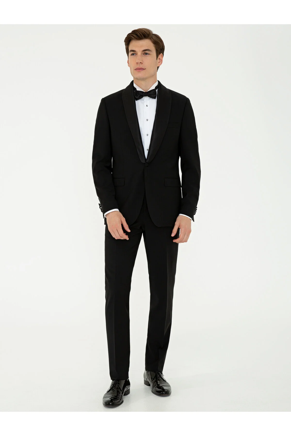 اسموکینگ داماد SLIM FIT مشکی 50235814 VR046 کاشارل Cacharel