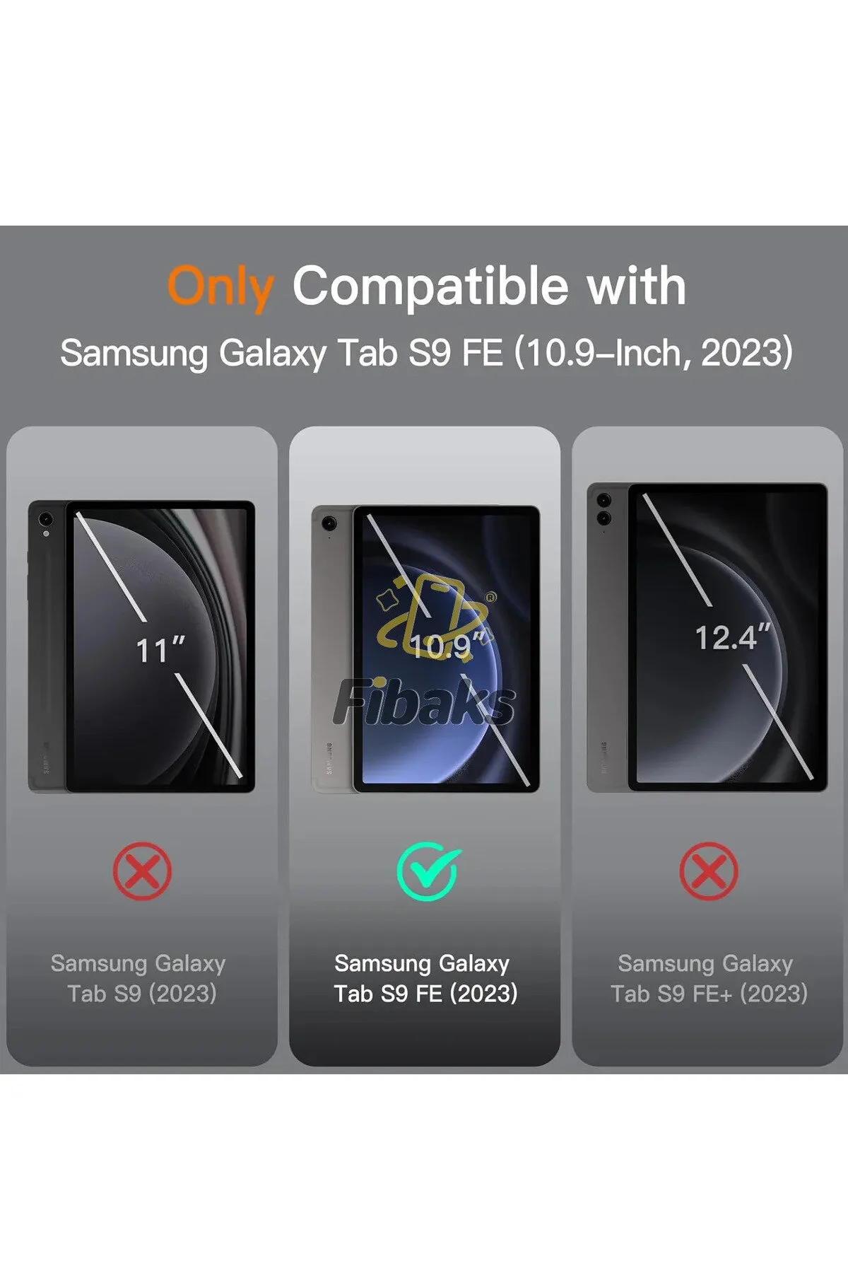 کاور تبلت قاب هوشمند GALAXY TAB S9 FE S10 LITE 10.9 با محافظ پایه 360 فیبکس Fibaks