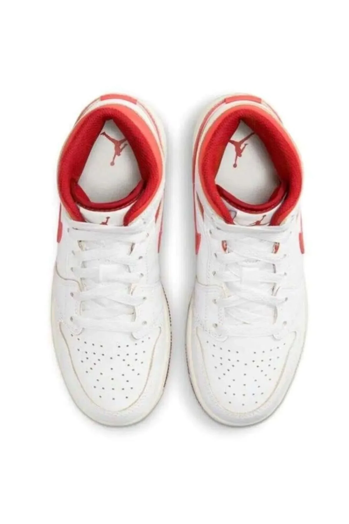 کفش زنانه Air 1 Mid ورزشی واقعی چرمی خاکستری قرمز نایک Nike