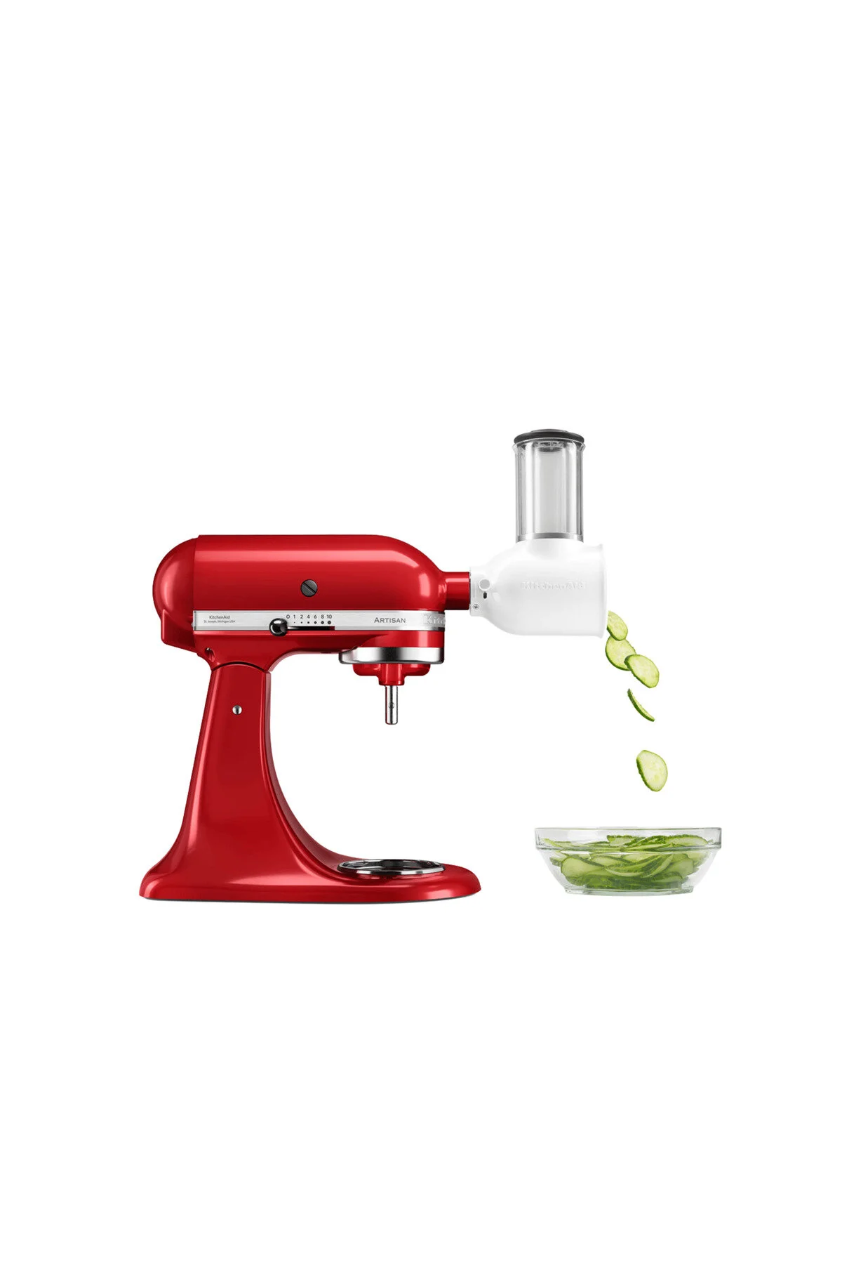 میکسر و ست سفید لوازم جانبی برش هلی کوپتر 5Ksmvsa  Kitchenaid
