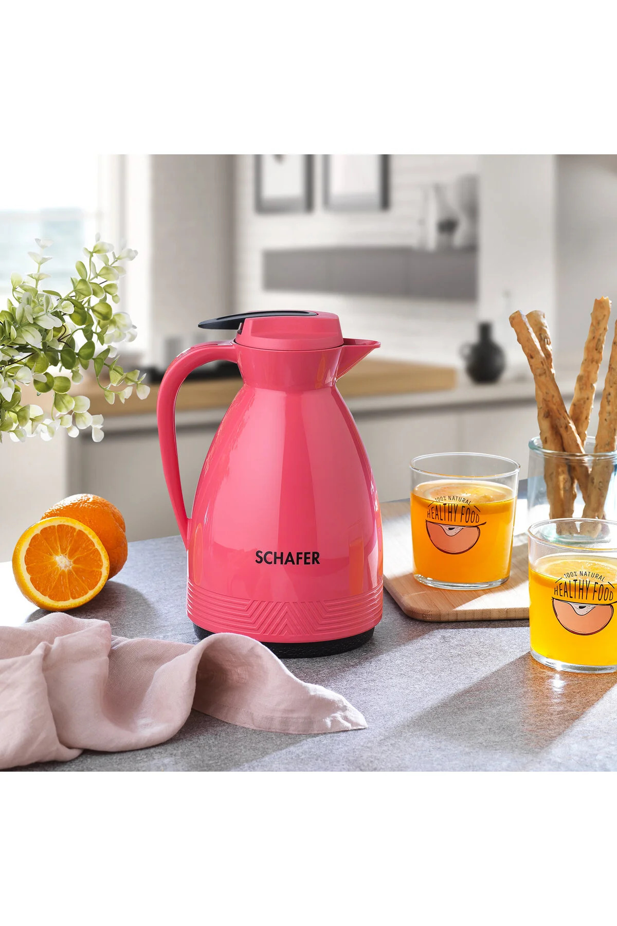 فلاسک ترموس شیشه ای آشپزخانه 1 L SPINK Schafer