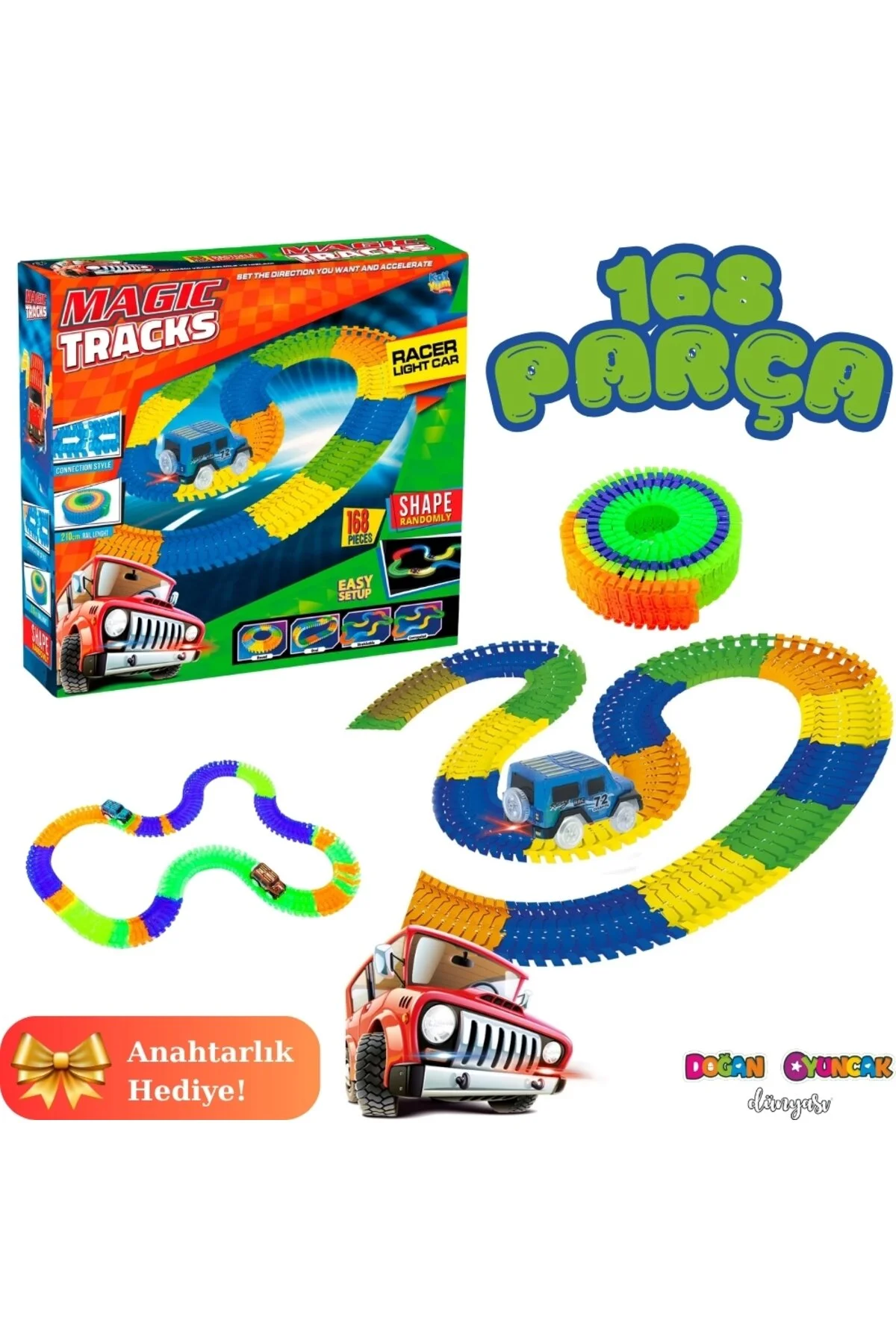 لگو و اسباب بازی های ساخت محور MAGIC TRACKS 168 PIECE RAIL VEHICLE TOY TRAIN COLORFUL TRACK مجموعه مسیر از ترکیه Doğan Oyuncak Dünyası