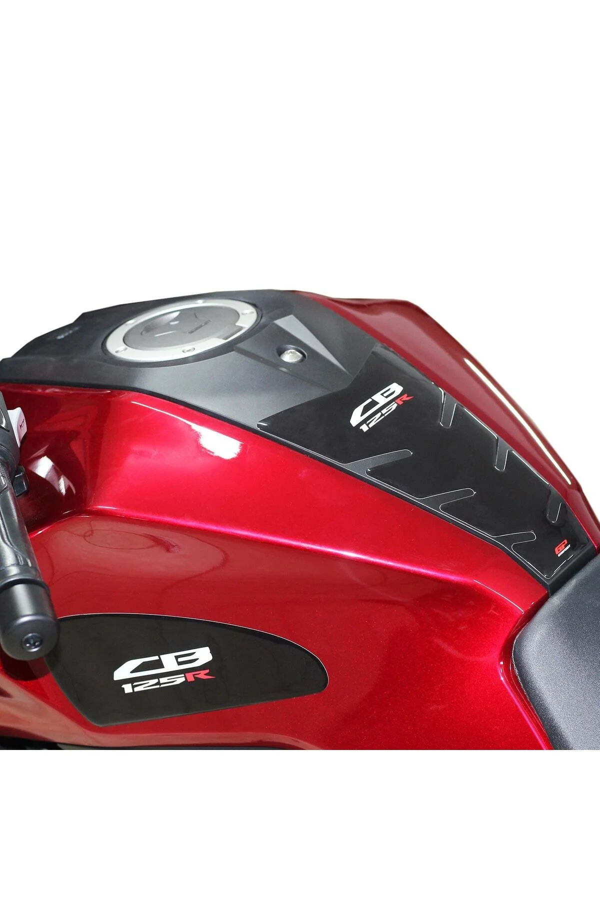 محافظ باک و برچسب مشکی GP کامپوزیت HONDA CB125R 2018 2019 مجموعه تانک سازگار GP KOMPOZİT