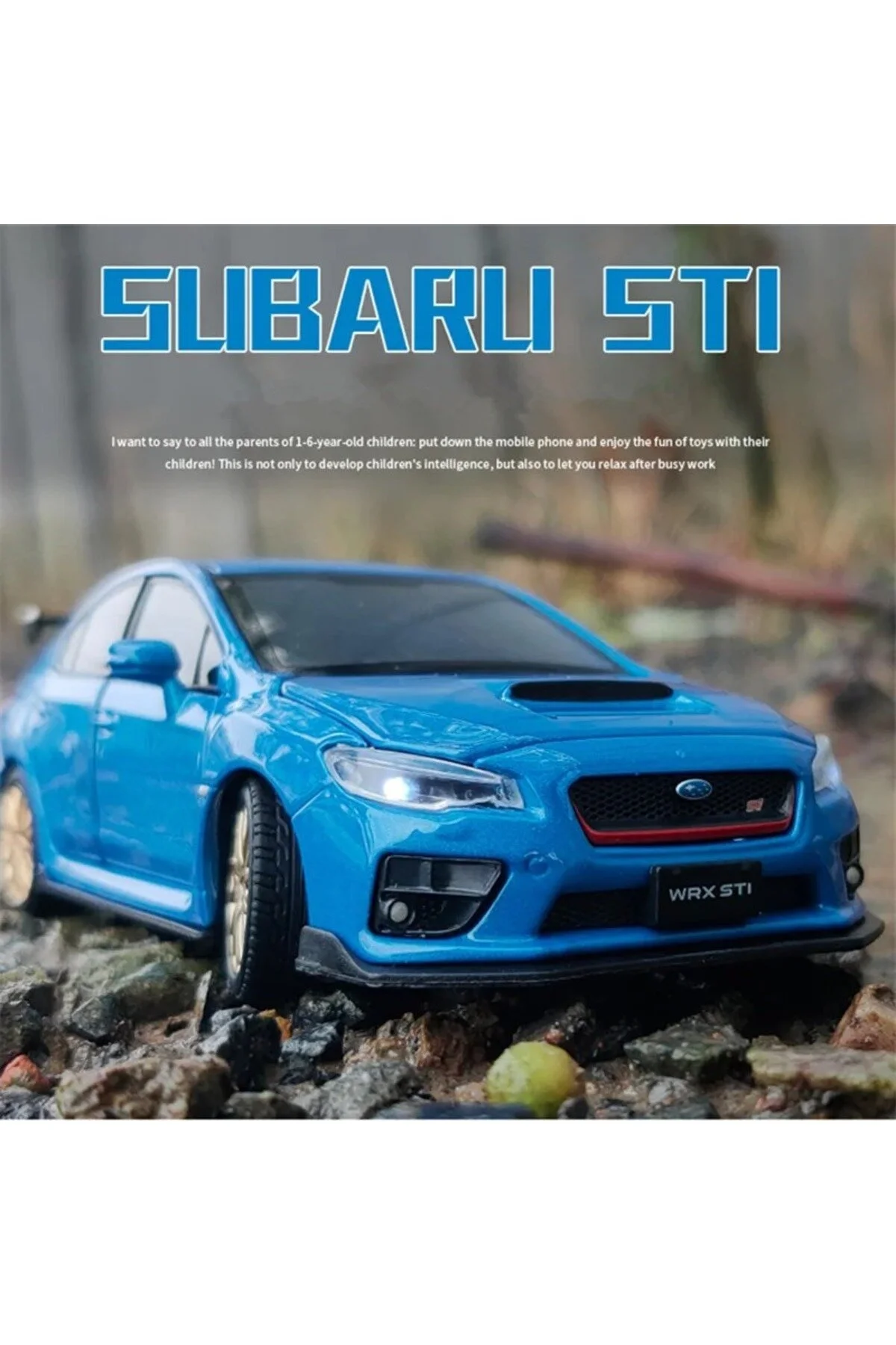 ماشین اسباب بازی 1.32 درهای سبک SUBARU WRX برای باز است Shem