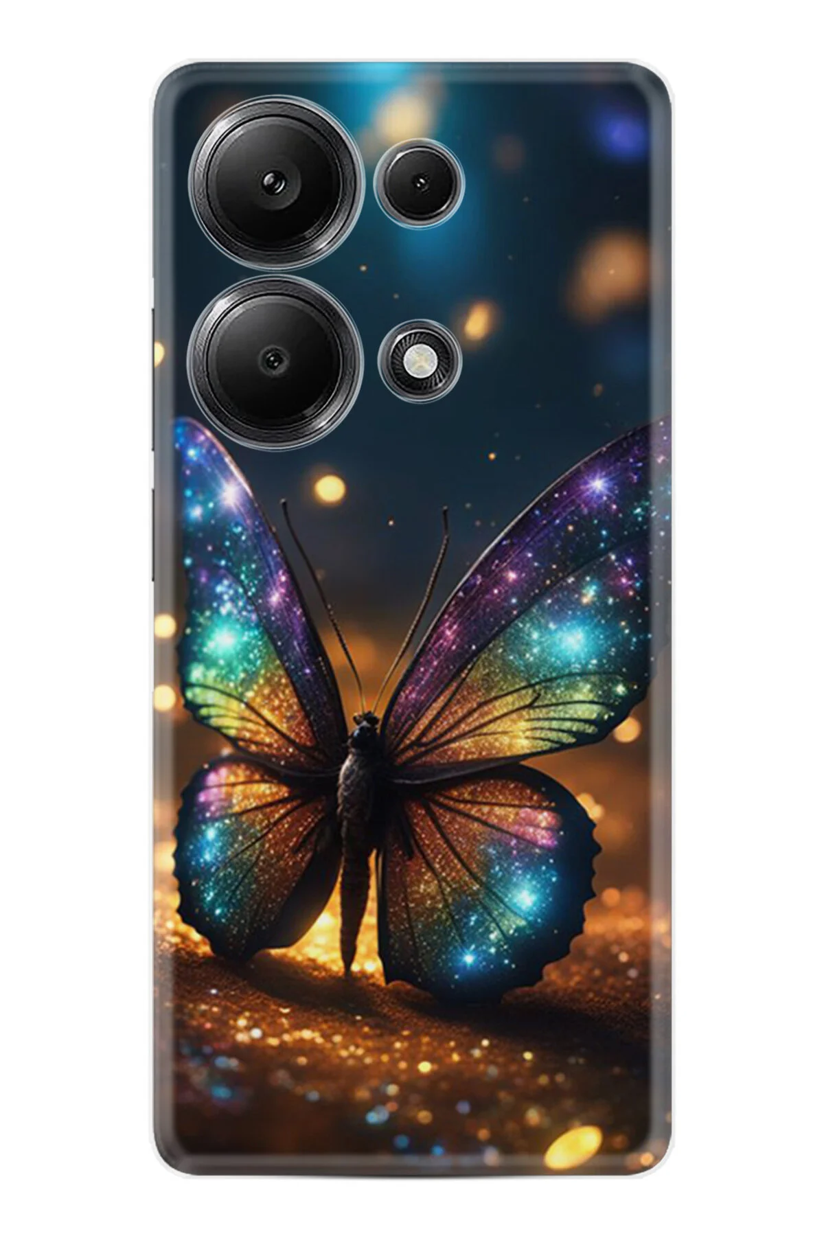 کاور و قاب XIAOMI REDMI NOTE 13 PRO 4G CASE BOUTIQUE PRINTED ILLUSTRATED COLORFUL BUTTERFLY PCODE 097 Kılıfland