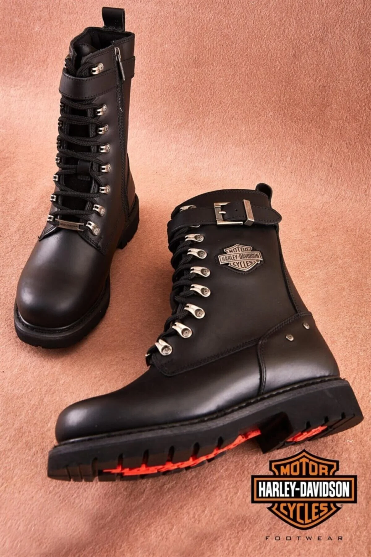 بوت زنانه چرمی مبتنی بر لاسیک هارلی دیویدسون Harley Davidson