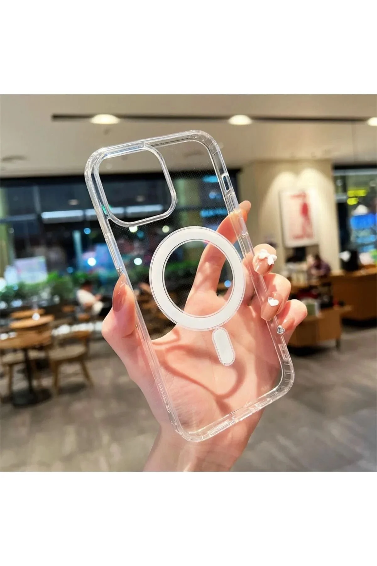 کاور و قاب APPLE IPHONE 16 PRO MAX CASE MAGSAFE شفاف کامپیوتر سخت REDCLICK EMBOS COVER با قابلیت شارژ Redclick