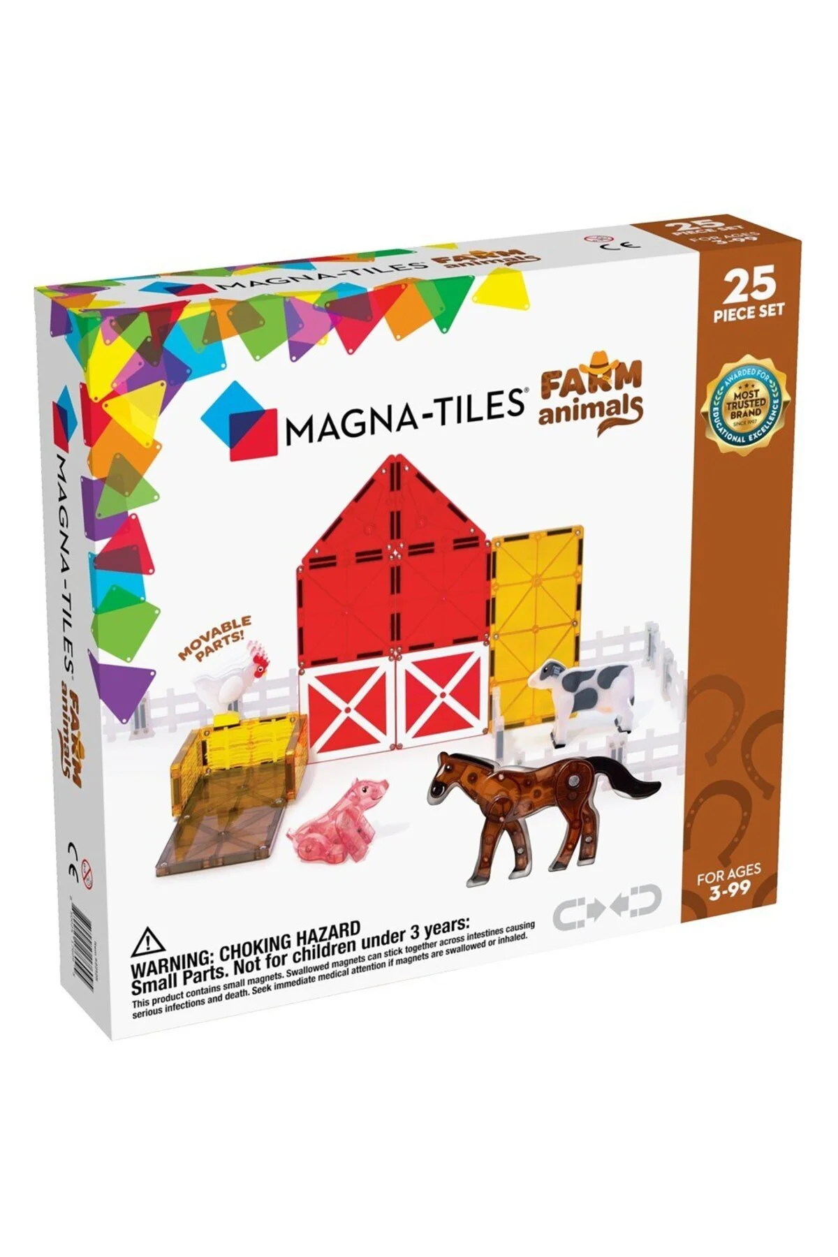 لگو و اسباب بازی های ساخت محور MAGNA TILES® حیوانات مزرعه 25 قطعه Magna Tiles