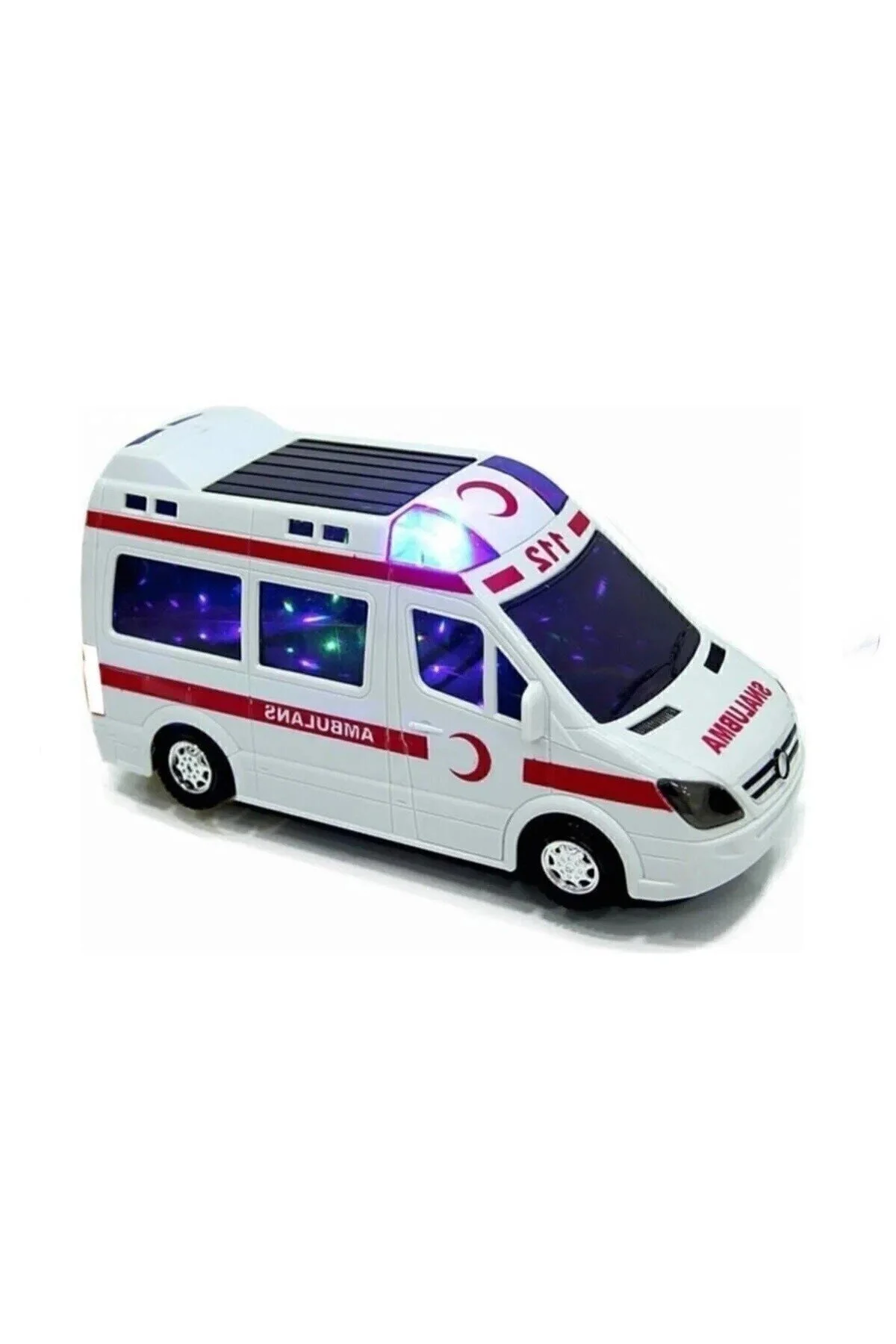 ماشین اسباب بازی آمبولانس خود ناوبری موزیکال سه بعدی با 112 حروف 17 سانتی متری. Brother Toys