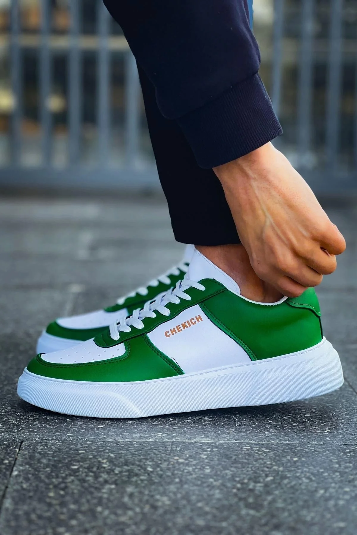 کفش مردانه FBT KENTON WHITE GREEN چکیچ Chekich