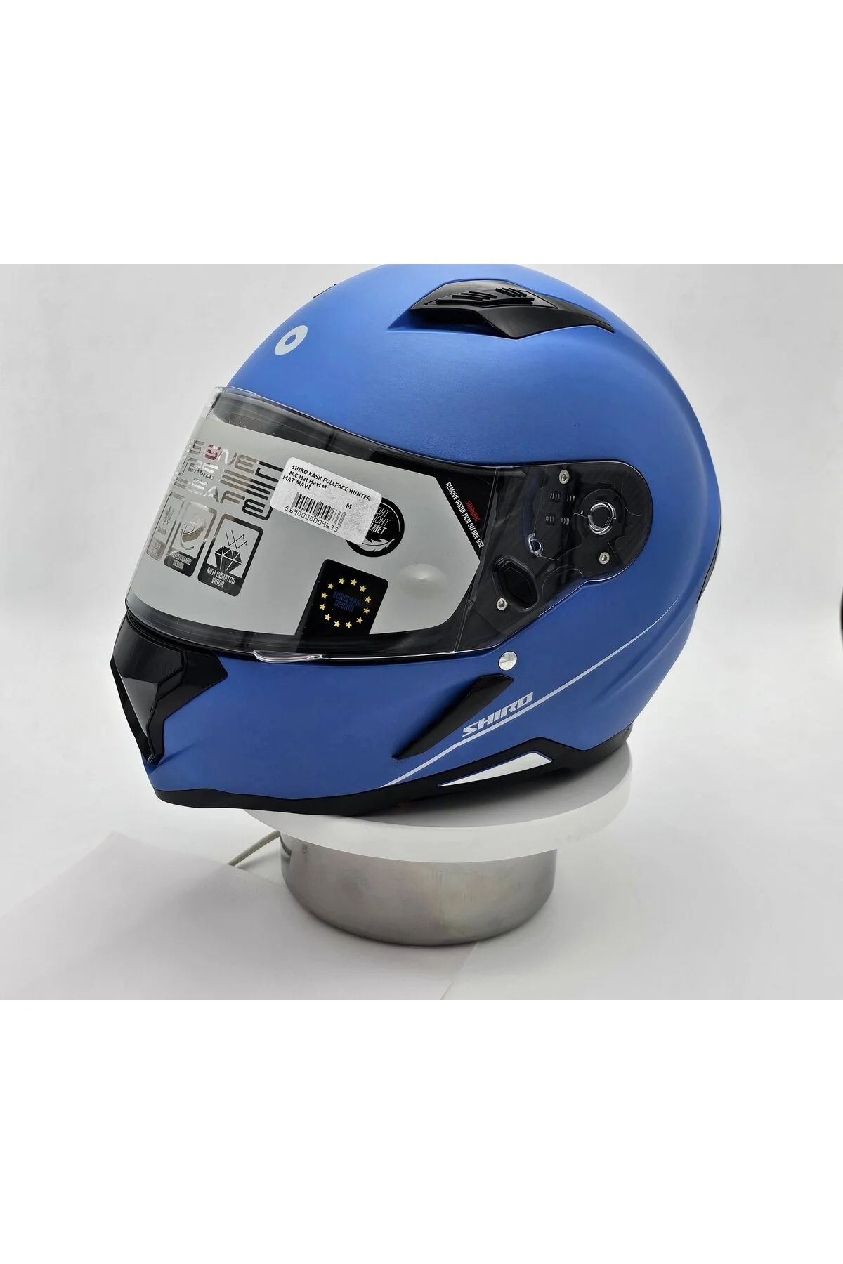 کلاه کاسکت موتورسیکلت آبی KASK FULLFACE HUNTER M.C MATTE BLUE M Shiro