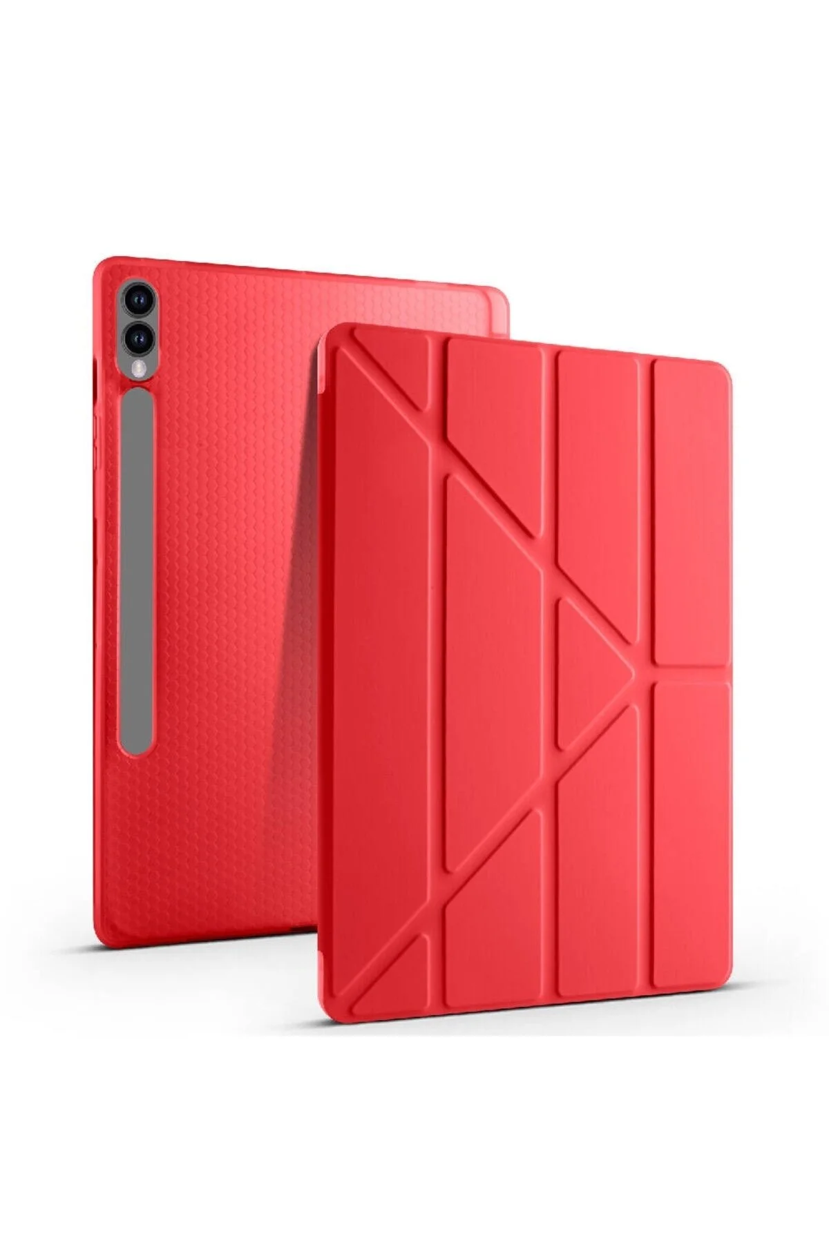 کاور تبلت قاب سیلیکونی پایه مثلثی 12.4 اینچی SAMSUNG GALAXY TAB S10 PLUS با محفظه قلم redmud teknoloji