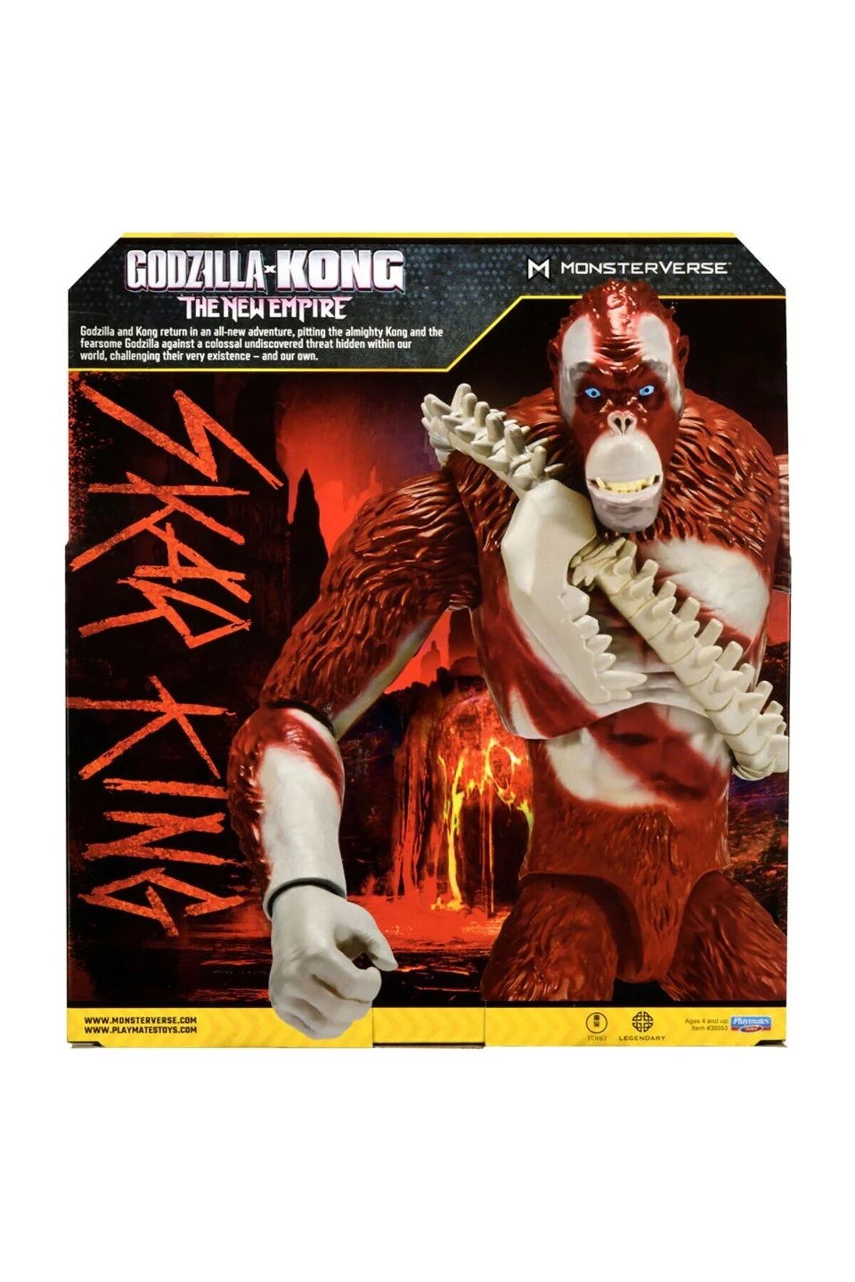 اسباب بازی های فیگور شخصیت MN30000 GODZILLA و KONG GIANT ACTION شکل اسکار کینگ با WHIPSLASH 28CM دارای مجوز GIOCHI PREZIOSI