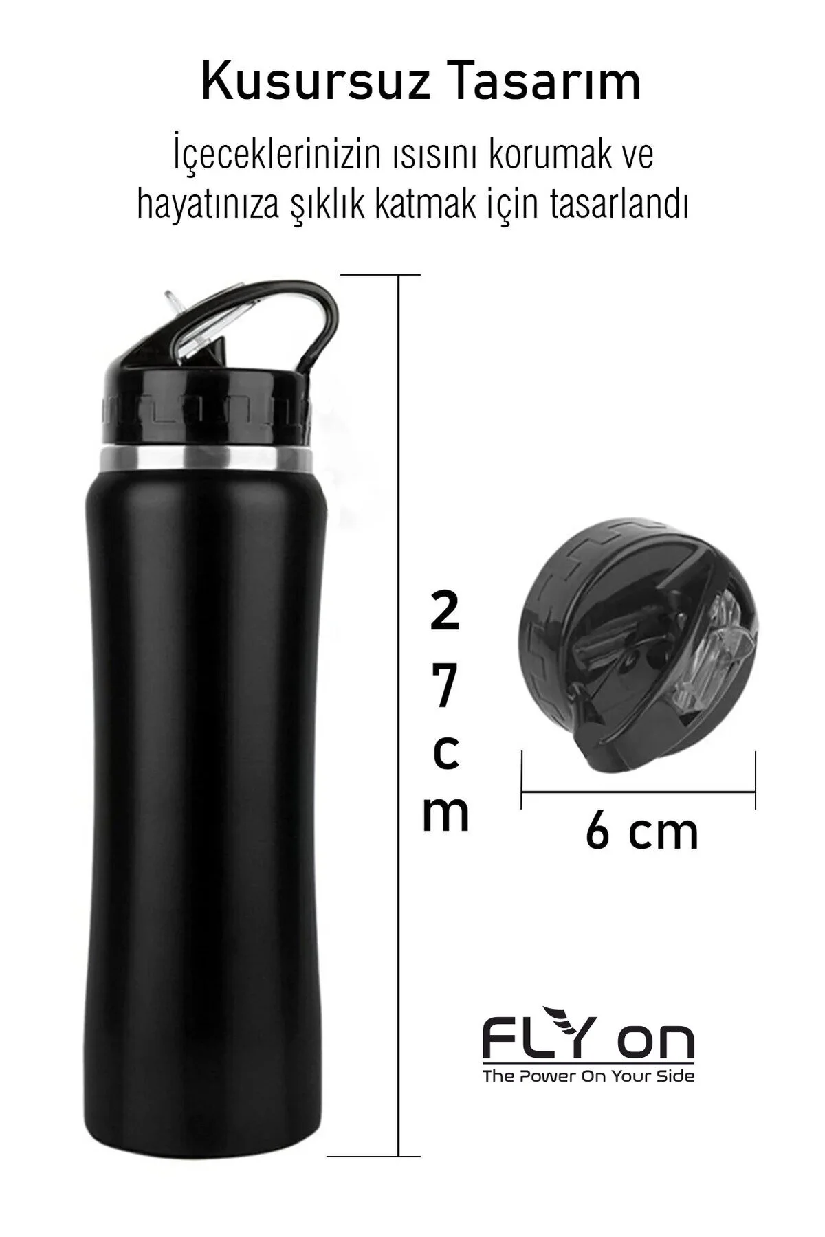 فلاسک حصیری دولایه قمقمه نگهداری سرد و گرم بطری آب اسپورت دهانه دار 500 میلی لیتری اورجینال FLYON