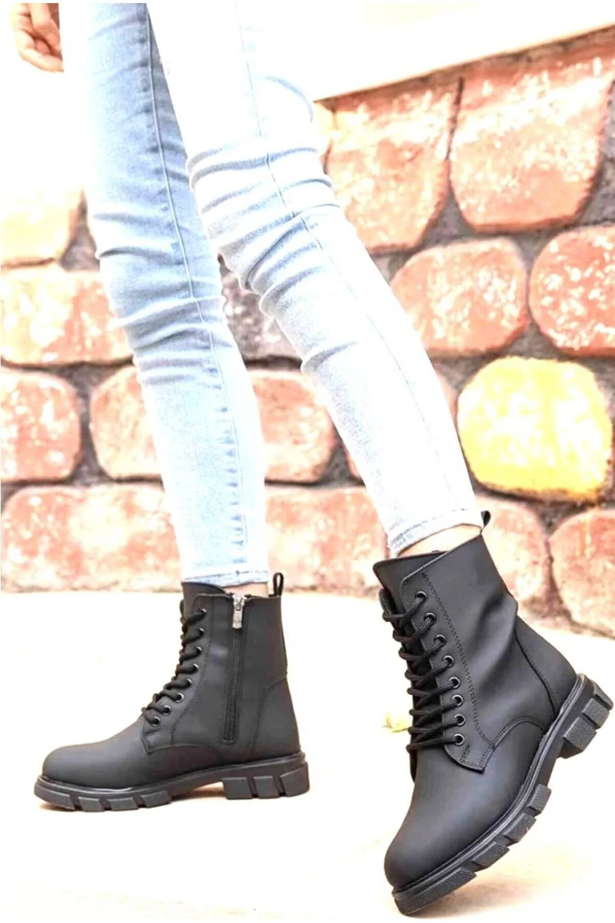 چکمه و بوت های مشکی زیره ضد لغزش گرم Demashoes