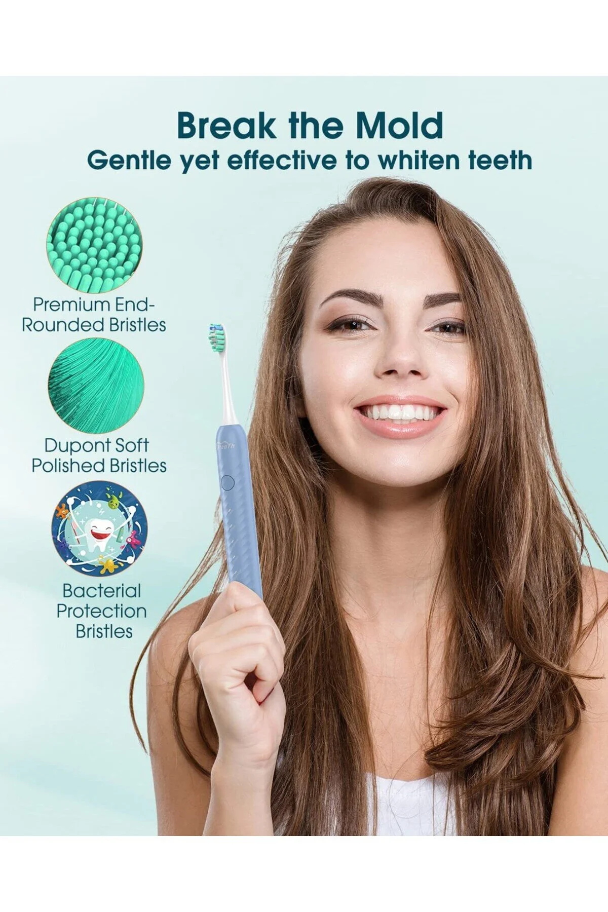 مسواک شارژی برقی 6 عنوان برس صوتی قابل شارژ با 5 حالت  YteaTh