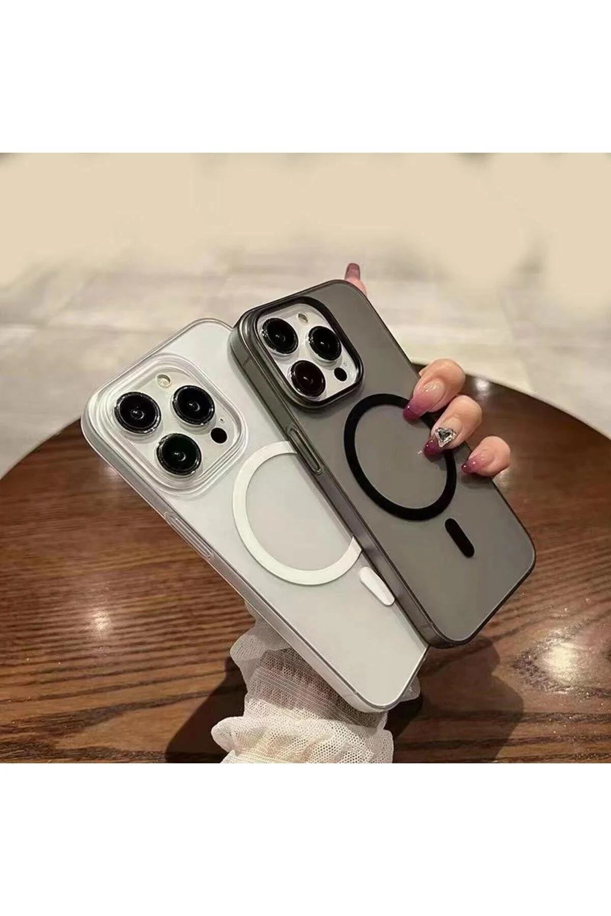 کاور و قاب پشت سخت لوکس شفاف غیر زرد رنگ میکا IP 16 PRO MAX Noppax
