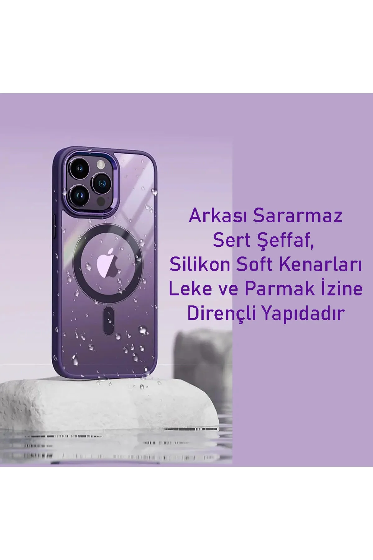 کاور و قاب IPHONE 16 PRO MAX CASE MAGSAFE سازگار با دوربین فلزی طراحی دکمه بدون زرد شدن پشت شفاف Novatis