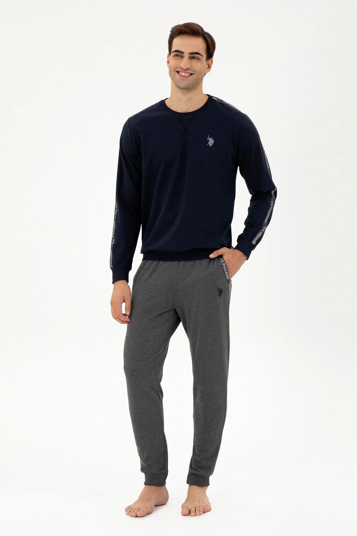 ست پیژامه مردانه لباس خواب مردان اورجینال U.S. Polo Assn.
