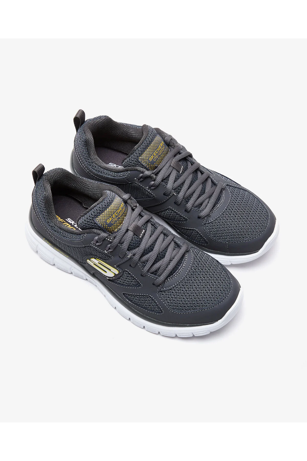 کفش مردانه Lite Overlay Weight Qtr Wدو ورزشی خاکستری Char اسکچرز Skechers